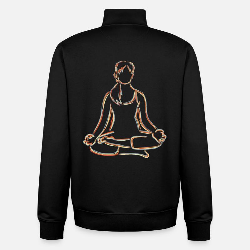 Yogini - Sweat zippé unisexe en coton bio Stanley/Stella - noir