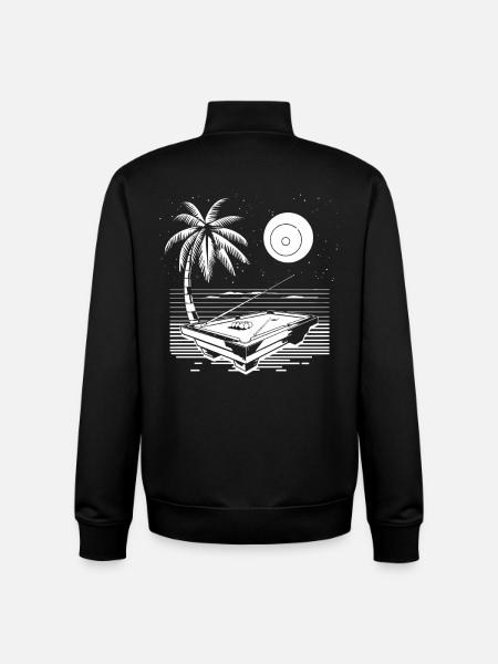 Billiards Drawing - Unisex Organic Zip Sweatshirt by Stanley/Stella - black