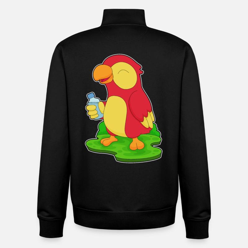 Parrot Water Bottle - Unisex Organic Zip Sweatshirt by Stanley/Stella - black