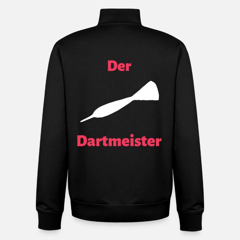 Le maître des fléchettes - Sweat zippé unisexe en coton bio Stanley/Stella - noir