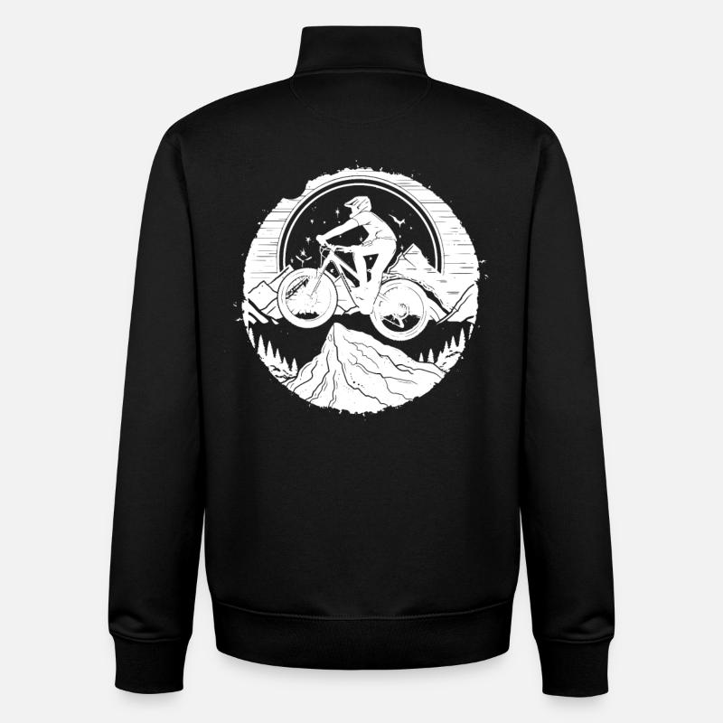 Mountainbiken - Unisex Organic Zip Sweatshirt von Stanley/Stella - Schwarz