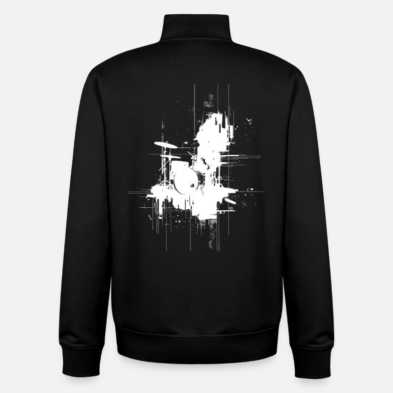 Percussion - Sweat zippé unisexe en coton bio Stanley/Stella - noir