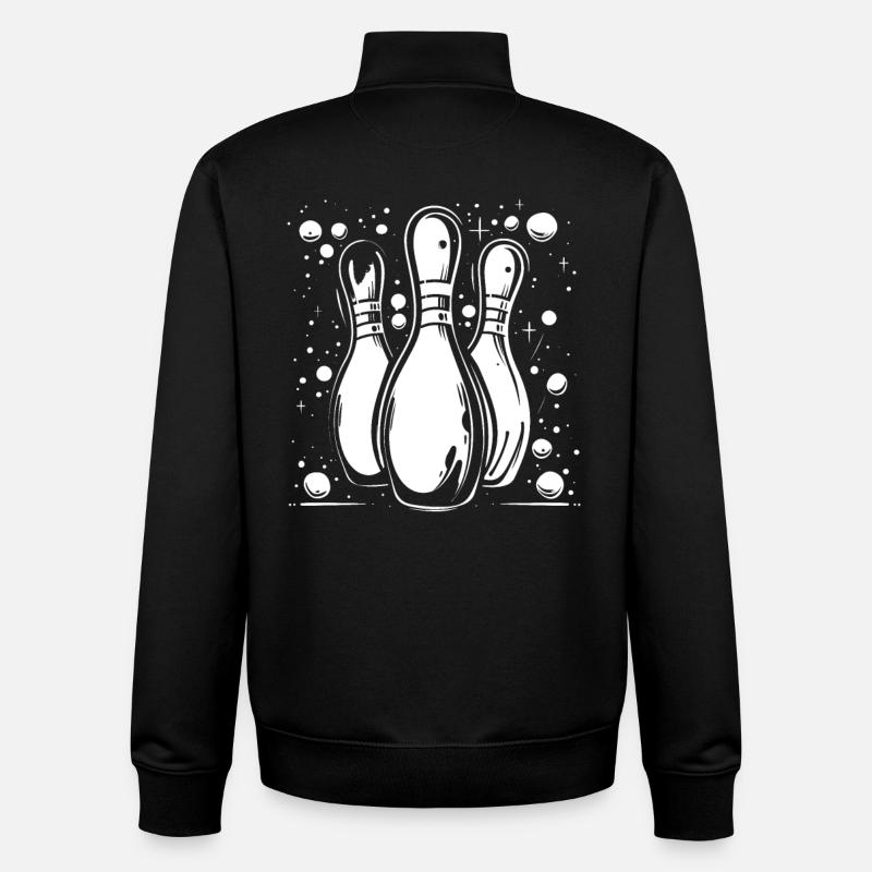Bowling - Unisex Organic Zip Sweatshirt by Stanley/Stella - black