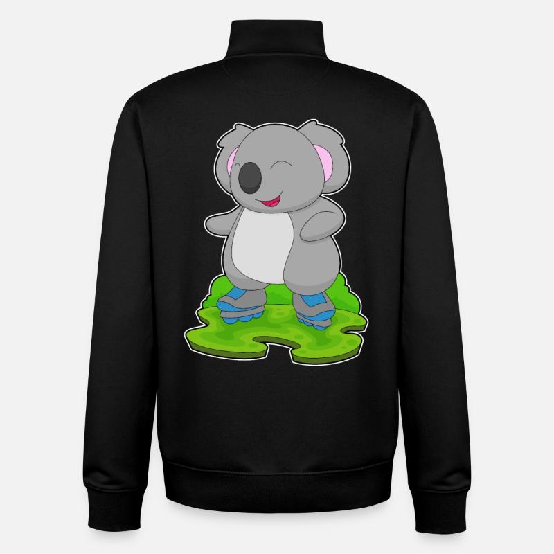 Koala Inline skating Inline skates - Unisex Organic Zip Sweatshirt by Stanley/Stella - black