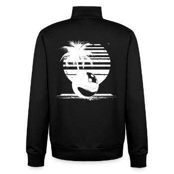 Bowling ball - Unisex Organic Zip Sweatshirt by Stanley/Stella - black - Back - AI Model Male 185 light (185cm)