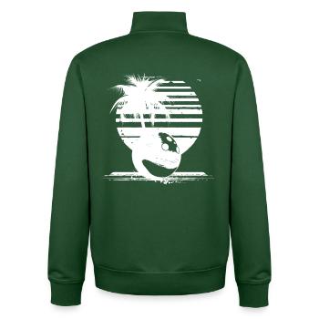 Boule de bowling - Sweat zippé unisexe en coton bio Stanley/Stella - vert bouteille - Dos - AI Model Male 185 dark (185cm)
