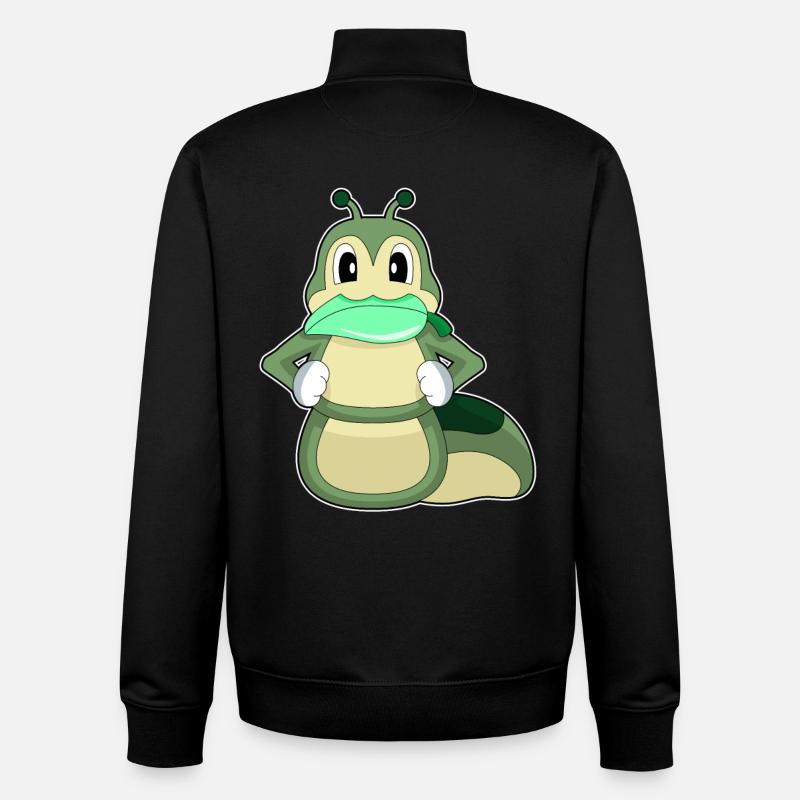 Raupe Blatt - Unisex Organic Zip Sweatshirt von Stanley/Stella - Schwarz