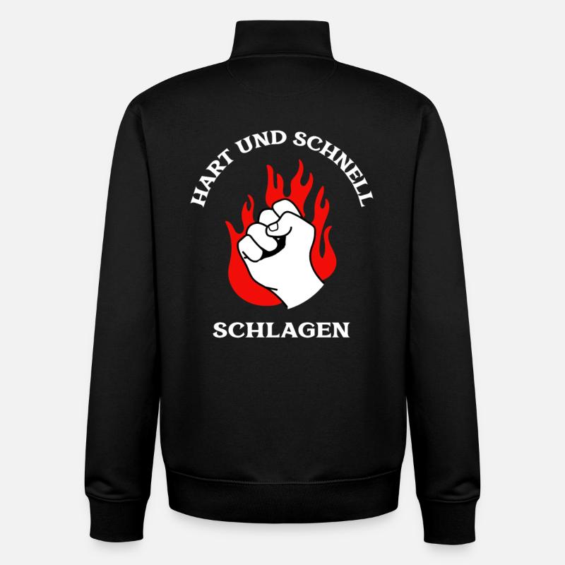 Maître de karaté - Sweat zippé unisexe en coton bio Stanley/Stella - noir