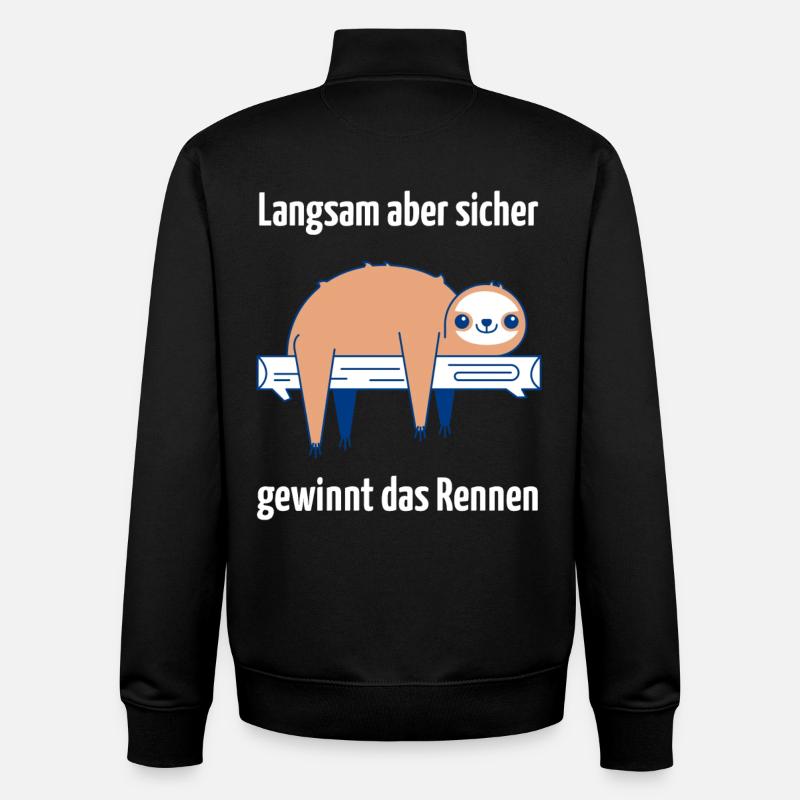 Entspannte Faultier-Stimmung - Unisex Organic Zip Sweatshirt von Stanley/Stella - Schwarz