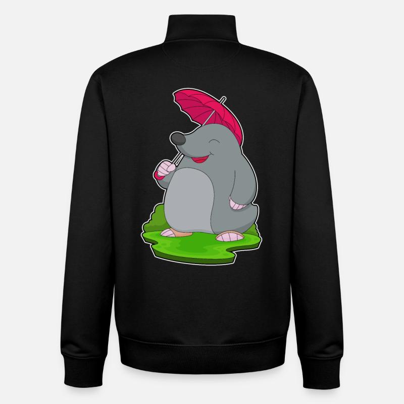 Mole Umbrella - Unisex Organic Zip Sweatshirt by Stanley/Stella - black