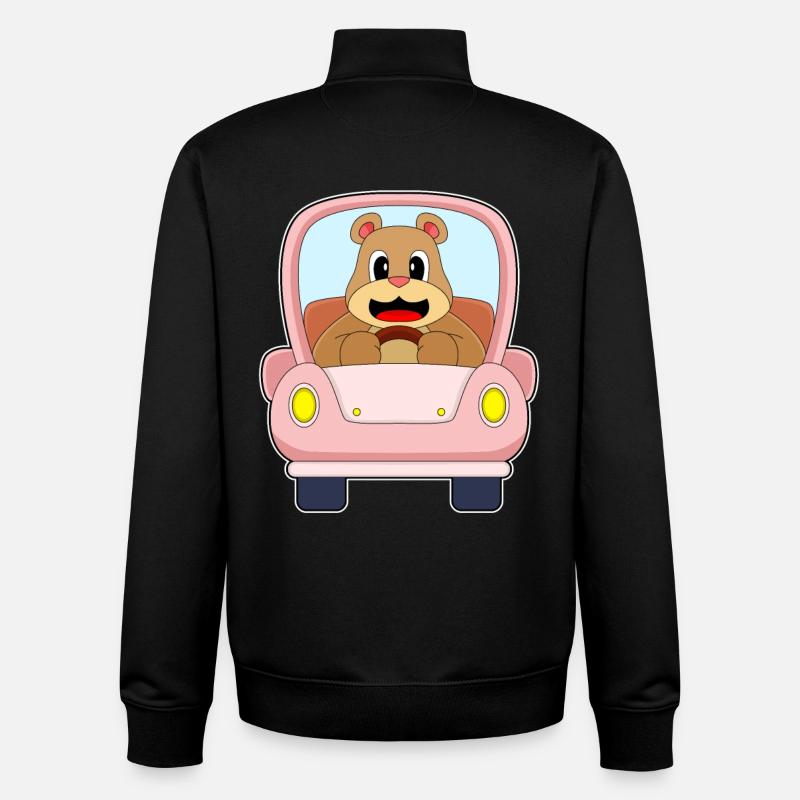 Bär Auto - Unisex Organic Zip Sweatshirt von Stanley/Stella - Schwarz
