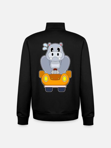 Nilpferd Auto - Unisex Organic Zip Sweatshirt von Stanley/Stella - Schwarz
