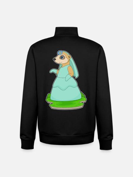 Suricate Voile de mariée Mariage - Sweat zippé unisexe en coton bio Stanley/Stella - noir