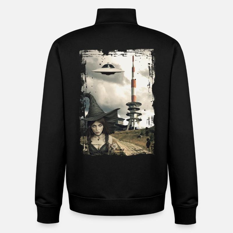 UFO Brocken im Harz - Unisex Organic Zip Sweatshirt von Stanley/Stella - Schwarz