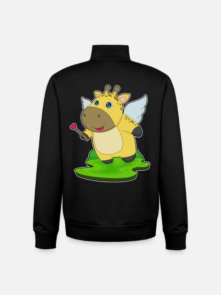 Giraffe Fairy Wand - Unisex Organic Zip Sweatshirt by Stanley/Stella - black