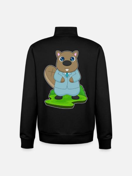 Beaver Groom Suit Wedding - Unisex Organic Zip Sweatshirt by Stanley/Stella - black
