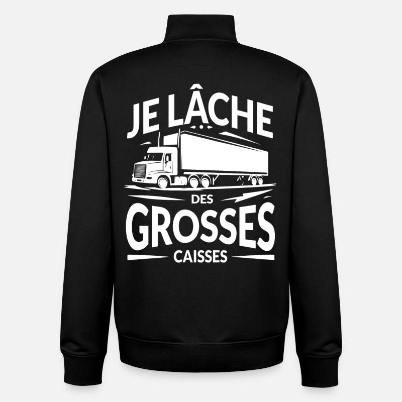 Je lâche des grosses caisses - Sweat zippé unisexe en coton bio Stanley/Stella - noir