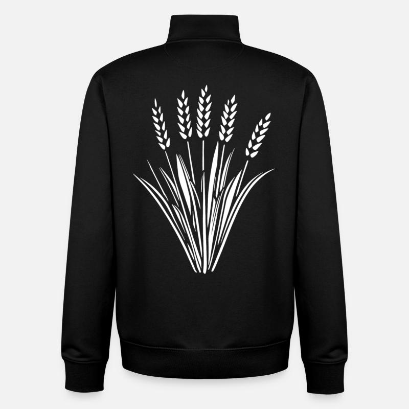 5 épis de blé - Sweat zippé unisexe en coton bio Stanley/Stella - noir