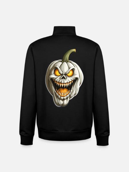 Spooky Pumpkin Clown - Unisex Organic Zip Sweatshirt by Stanley/Stella - black