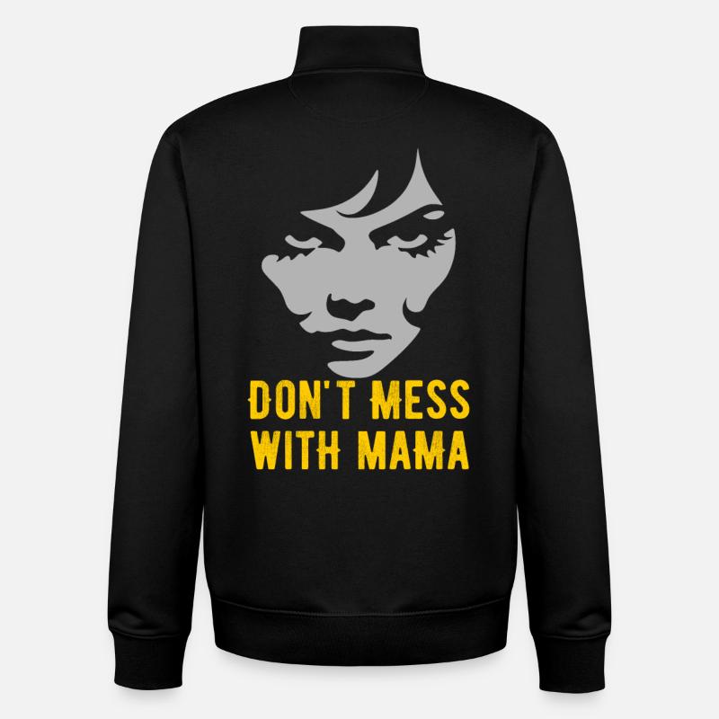 Mutiges Mutterschafts-Statement-Design - Unisex Organic Zip Sweatshirt von Stanley/Stella - Schwarz