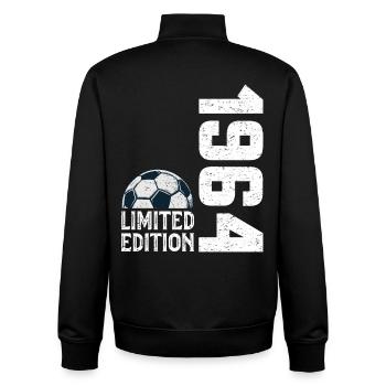 60th Anniversary 1964 Limited Edition Football - Unisex Organic Zip Sweatshirt by Stanley/Stella - black - Back - AI Model Male 185 light (185cm)