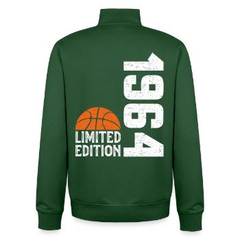 60th Anniversary 1964 Limited Edition Basketball - Unisex Organic Zip Sweatshirt by Stanley/Stella - bottle green - Back - AI Model Male 185 dark (185cm)