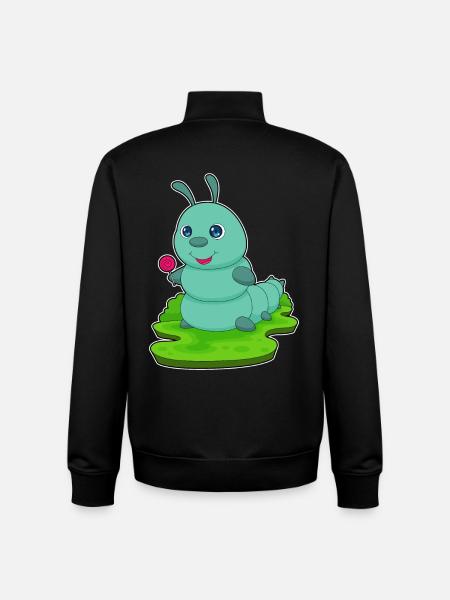 Sucette chenille - Sweat zippé unisexe en coton bio Stanley/Stella - noir
