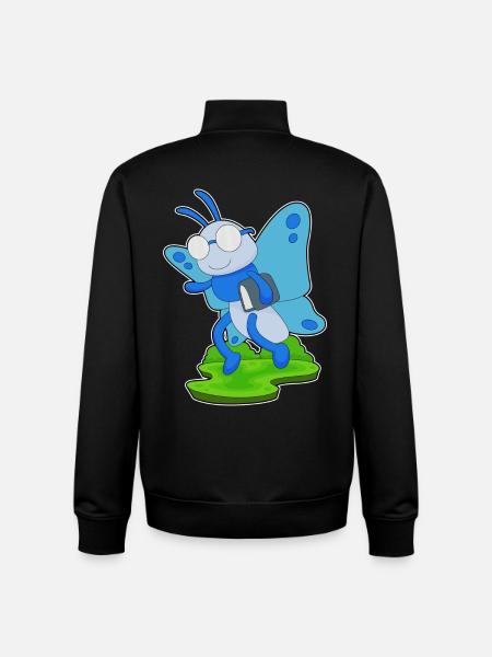 Butterfly Book - Unisex Organic Zip Sweatshirt by Stanley/Stella - black
