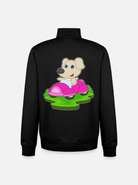 Dog Car - Unisex Organic Zip Sweatshirt by Stanley/Stella - black
