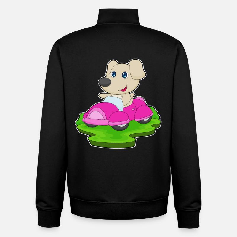 Voiture pour chien - Sweat zippé unisexe en coton bio Stanley/Stella - noir