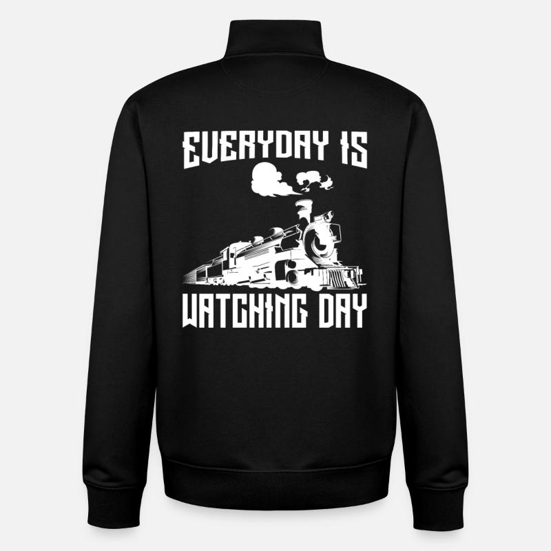 Everyday is Watching Day - Unisex Organic Zip Sweatshirt von Stanley/Stella - Schwarz