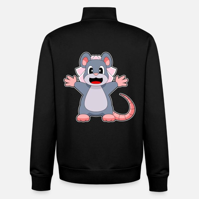 Souris Voile de mariée mariage - Sweat zippé unisexe en coton bio Stanley/Stella - noir
