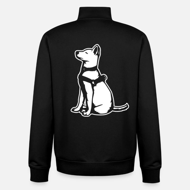 German Shepherd Sketch - Unisex Organic Zip Sweatshirt by Stanley/Stella - black