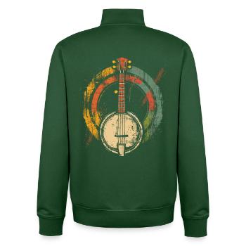 Banjo des années 90 - Sweat zippé unisexe en coton bio Stanley/Stella - vert bouteille - Dos - AI Model Male 185 dark (185cm)