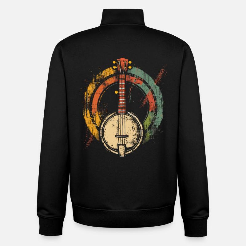 Banjo des années 90 - Sweat zippé unisexe en coton bio Stanley/Stella - noir