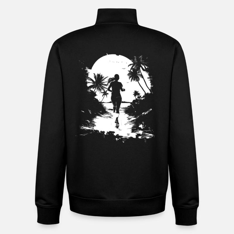 Run - Unisex Organic Zip Sweatshirt by Stanley/Stella - black