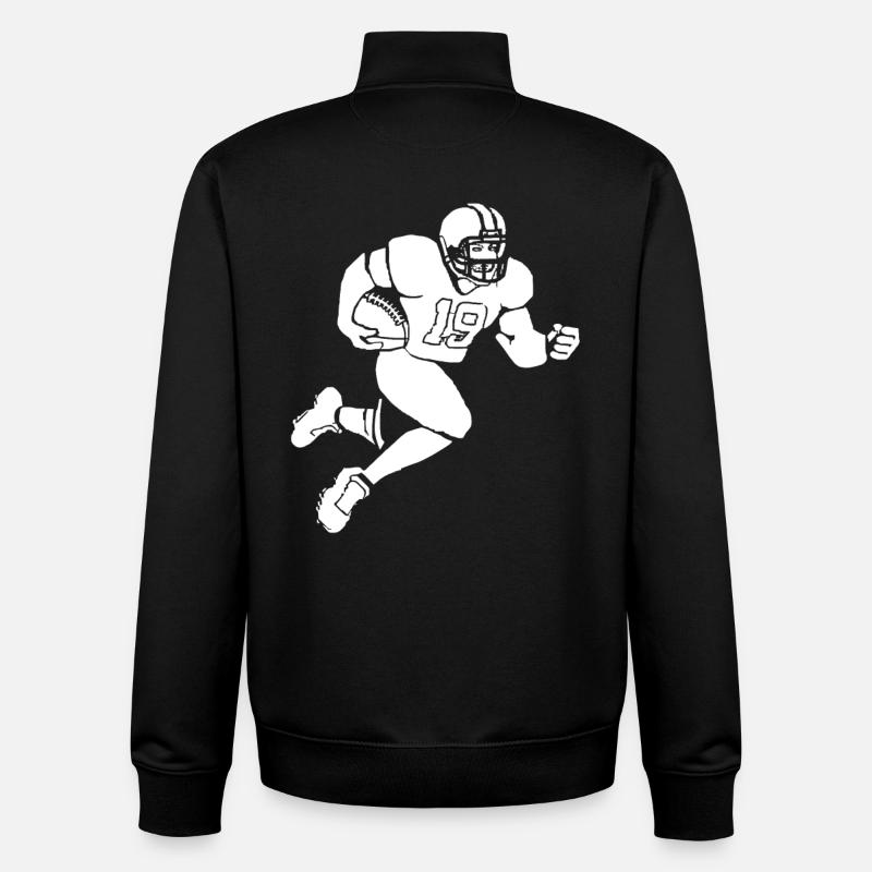 Footballeur - Sweat zippé unisexe en coton bio Stanley/Stella - noir