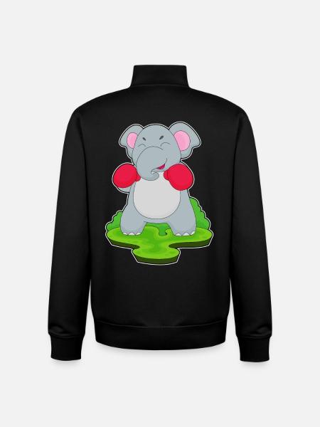 Elephant Boxer Gants de boxe Boxe - Sweat zippé unisexe en coton bio Stanley/Stella - noir