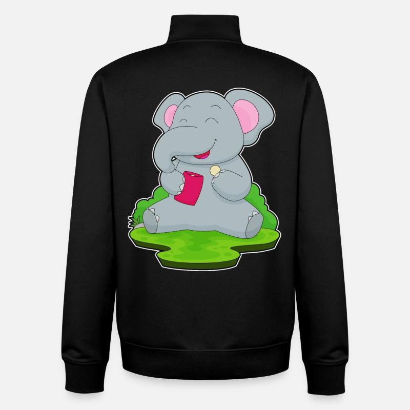 Elephant Potato Chips - Unisex Organic Zip Sweatshirt by Stanley/Stella - black