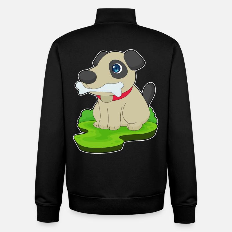 Os de chien - Sweat zippé unisexe en coton bio Stanley/Stella - noir