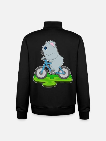 Vélo Koala - Sweat zippé unisexe en coton bio Stanley/Stella - noir