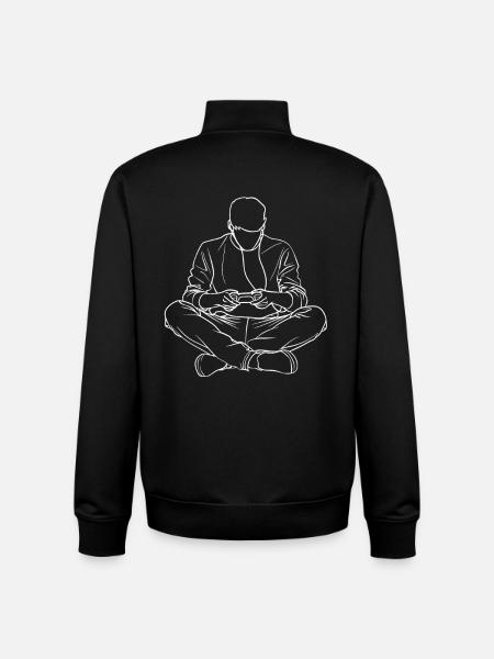 Gamer Sketch - Unisex Organic Zip Sweatshirt by Stanley/Stella - black