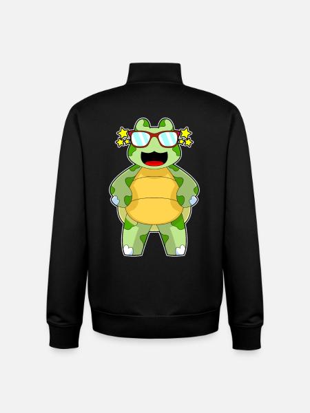 Turtle Sunglasses - Unisex Organic Zip Sweatshirt by Stanley/Stella - black