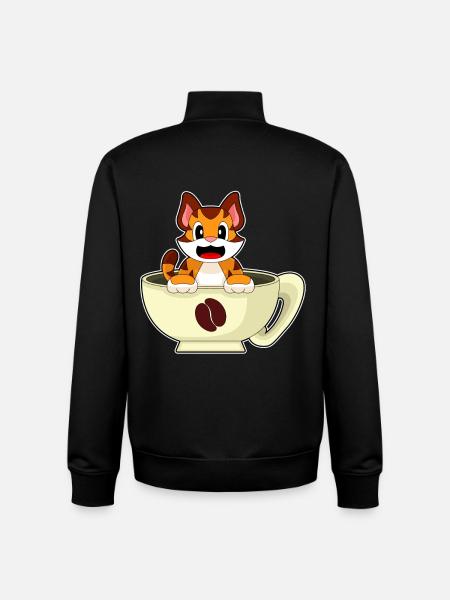 Tiger Coffee Mug - Unisex Organic Zip Sweatshirt by Stanley/Stella - black