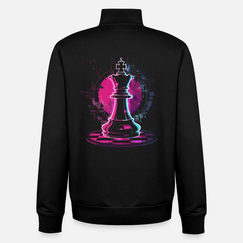 Schachfigur Steampunk Look - Unisex Organic Zip Sweatshirt von Stanley/Stella - Schwarz