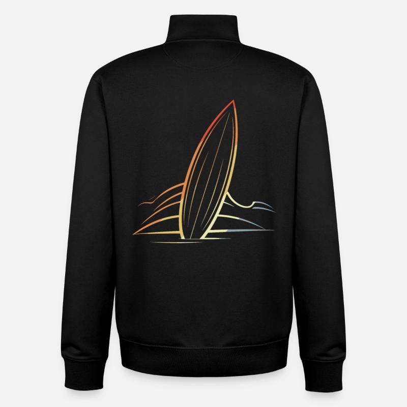 Surfboard - Unisex Organic Zip Sweatshirt by Stanley/Stella - black