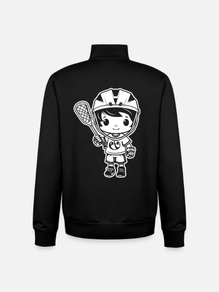 Lacrosse Boy - Unisex Organic Zip Sweatshirt by Stanley/Stella - black