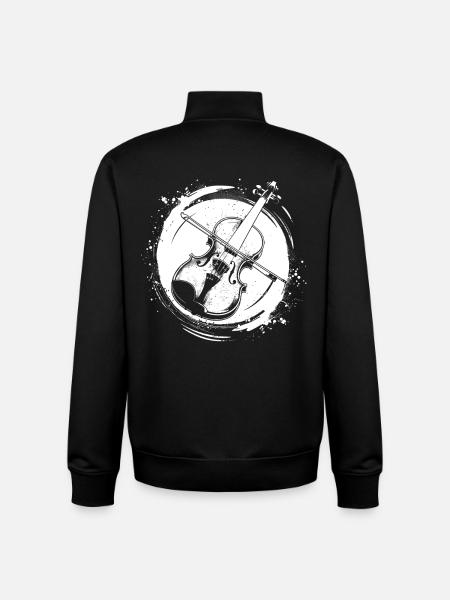 Violon - Sweat zippé unisexe en coton bio Stanley/Stella - noir