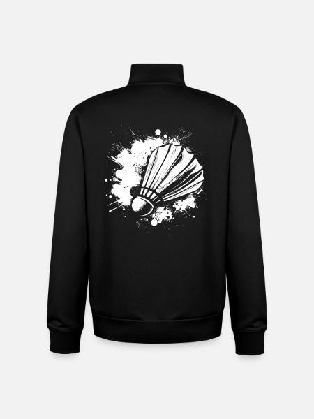 Badminton Street Art - Unisex Organic Zip Sweatshirt by Stanley/Stella - black