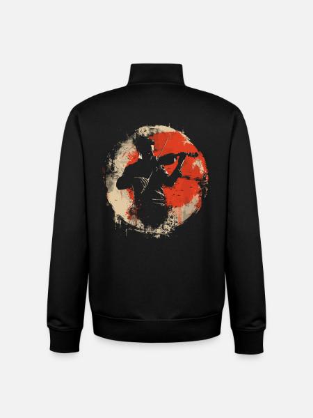 Graphismes de violoniste - Sweat zippé unisexe en coton bio Stanley/Stella - noir